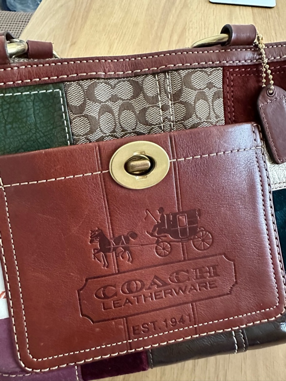 Coach Holiday Patchwork Gallery Bag - Picture 8 of 13